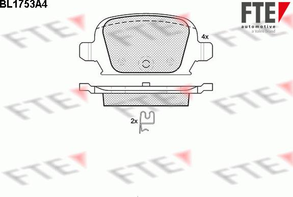 FTE 9010334 - Brake Pad Set, disc brake autospares.lv