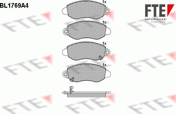 FTE BL1769A4 - Brake Pad Set, disc brake autospares.lv