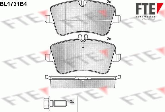 FTE BL1731B4 - Brake Pad Set, disc brake autospares.lv