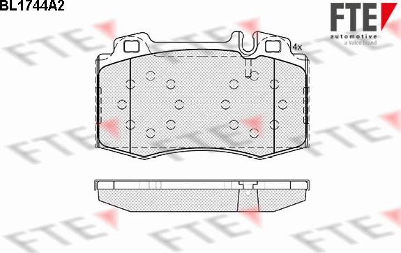 FTE BL1744A2 - Brake Pad Set, disc brake autospares.lv