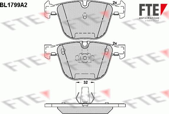 FTE 9010371 - Brake Pad Set, disc brake autospares.lv