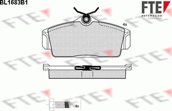 FTE 9010294 - Brake Pad Set, disc brake autospares.lv