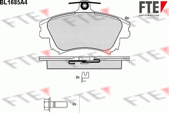 FTE BL1685A4 - Brake Pad Set, disc brake autospares.lv
