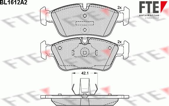 FTE 9010247 - Brake Pad Set, disc brake autospares.lv