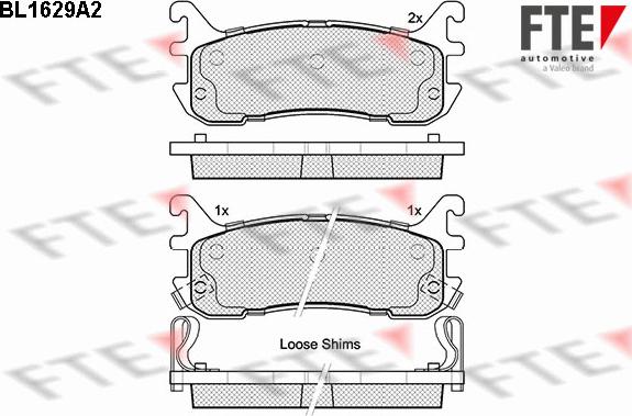 FTE 9010256 - Brake Pad Set, disc brake autospares.lv