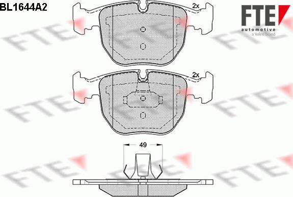 FTE 9010265 - Brake Pad Set, disc brake autospares.lv