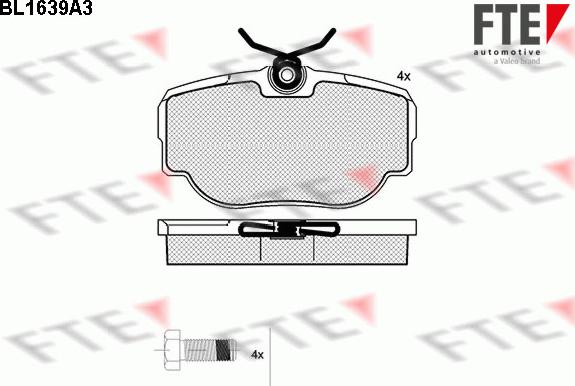 FTE BL1639A3 - Brake Pad Set, disc brake autospares.lv