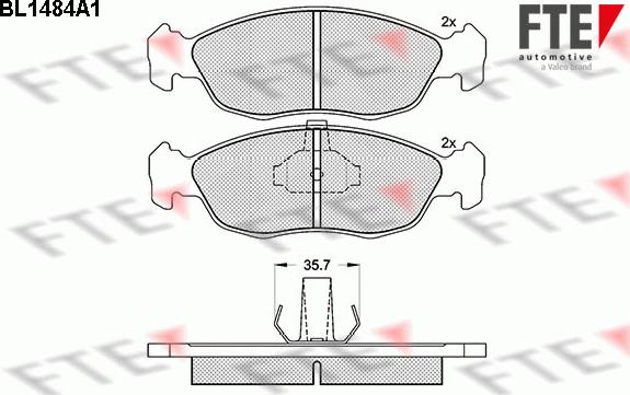 FTE 9010217 - Brake Pad Set, disc brake autospares.lv