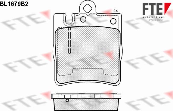 FTE BL1679B2 - Brake Pad Set, disc brake autospares.lv