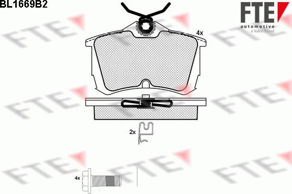 FTE BL1669B2 - Brake Pad Set, disc brake autospares.lv