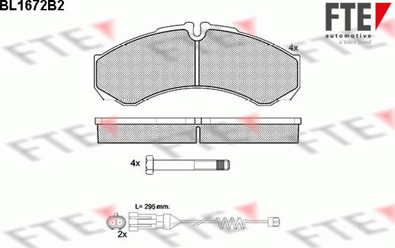 FTE 9010286 - Brake Pad Set, disc brake autospares.lv