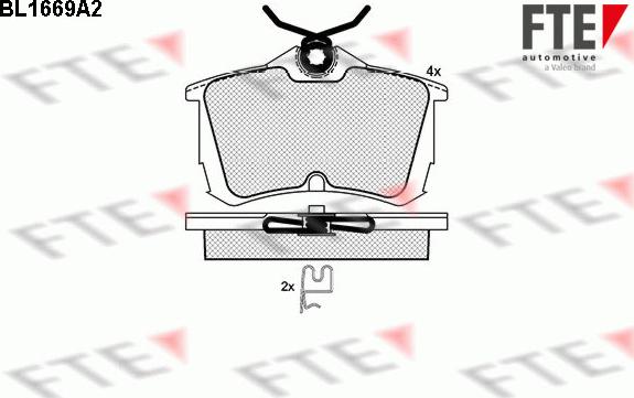 FTE 9010283 - Brake Pad Set, disc brake autospares.lv