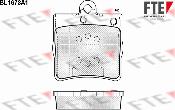 FTE 9010287 - Brake Pad Set, disc brake autospares.lv