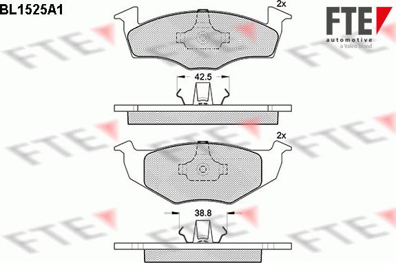 FTE 9010232 - Brake Pad Set, disc brake autospares.lv