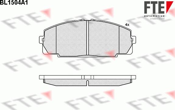 FTE BL1504A1 - Brake Pad Set, disc brake autospares.lv