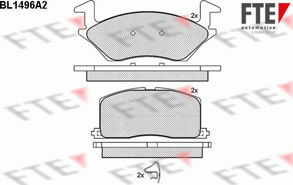 FTE BL1496A2 - Brake Pad Set, disc brake autospares.lv