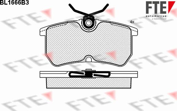 FTE 9010279 - Brake Pad Set, disc brake autospares.lv