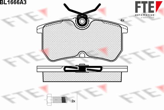 FTE BL1666A3 - Brake Pad Set, disc brake autospares.lv