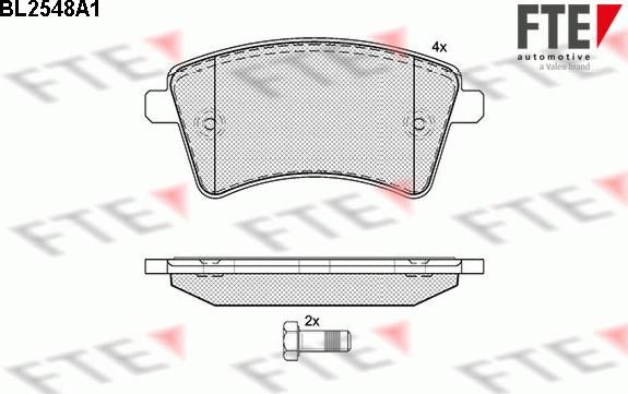 FTE 9010799 - Brake Pad Set, disc brake autospares.lv