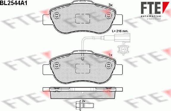 FTE 9010795 - Brake Pad Set, disc brake autospares.lv