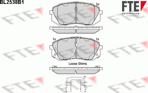 FTE 9010791 - Brake Pad Set, disc brake autospares.lv