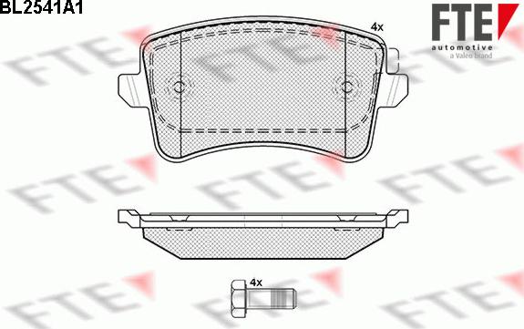 FTE 9010792 - Brake Pad Set, disc brake autospares.lv