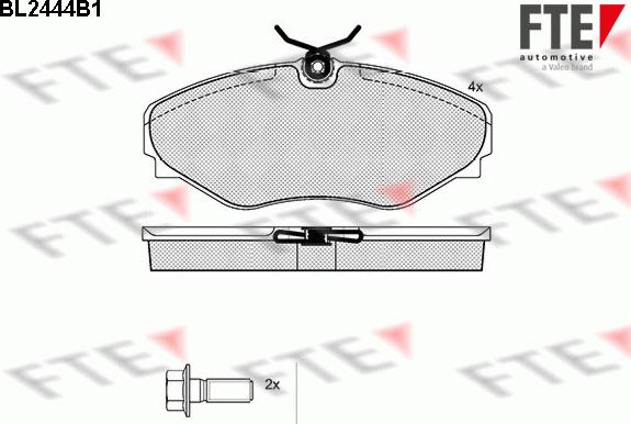 FTE BL2444B1 - Brake Pad Set, disc brake autospares.lv