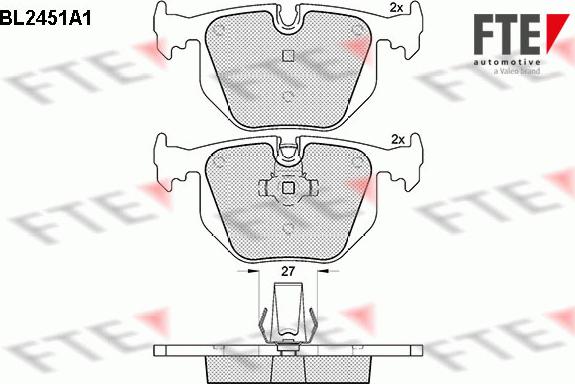 FTE 9010742 - Brake Pad Set, disc brake autospares.lv