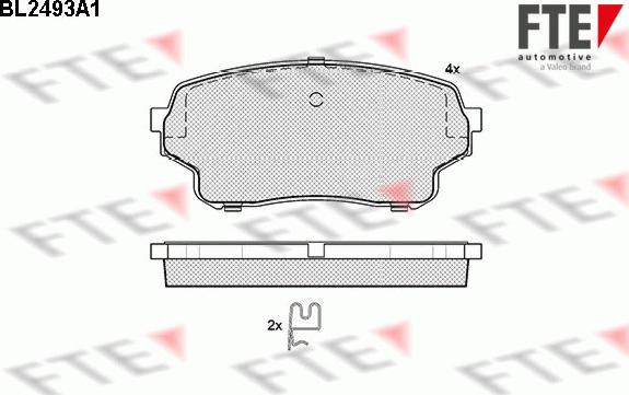 FTE BL2493A1 - Brake Pad Set, disc brake autospares.lv