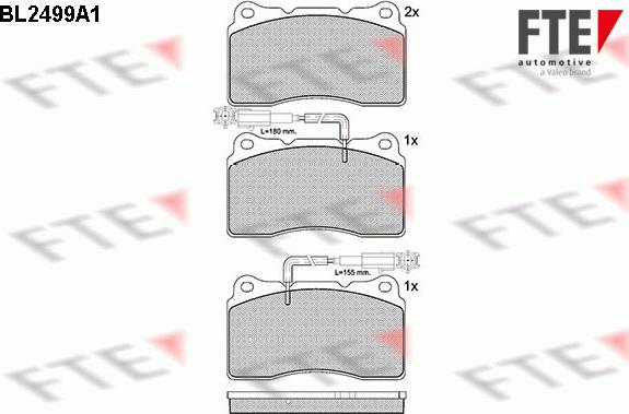 FTE 9010766 - Brake Pad Set, disc brake autospares.lv