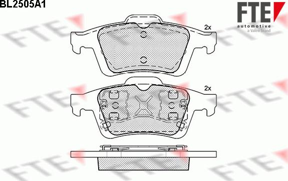 FTE 9010768 - Brake Pad Set, disc brake autospares.lv