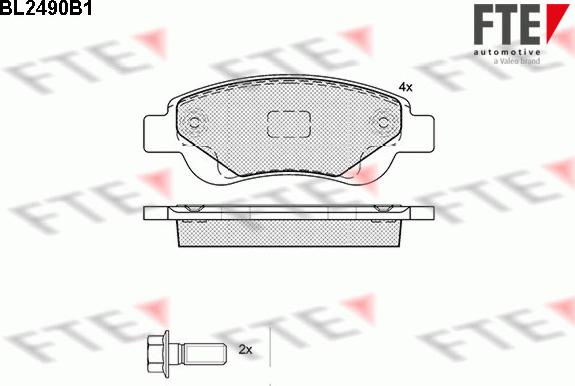 FTE BL2490B1 - Brake Pad Set, disc brake autospares.lv