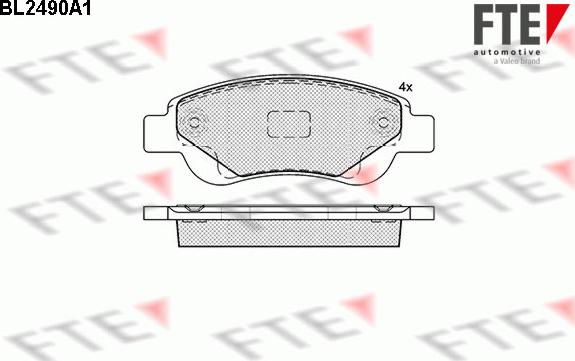 FTE 9010762 - Brake Pad Set, disc brake autospares.lv