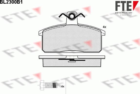 FTE BL2300B1 - Brake Pad Set, disc brake autospares.lv