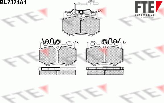 FTE 9010701 - Brake Pad Set, disc brake autospares.lv