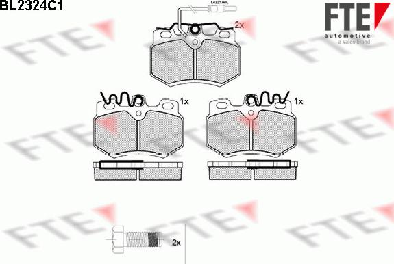 FTE 9010702 - Brake Pad Set, disc brake autospares.lv