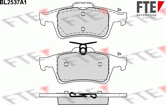 FTE BL2537A1 - Brake Pad Set, disc brake autospares.lv