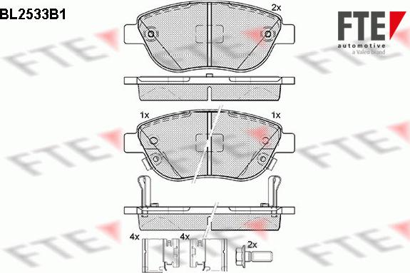 FTE BL2533B1 - Brake Pad Set, disc brake autospares.lv