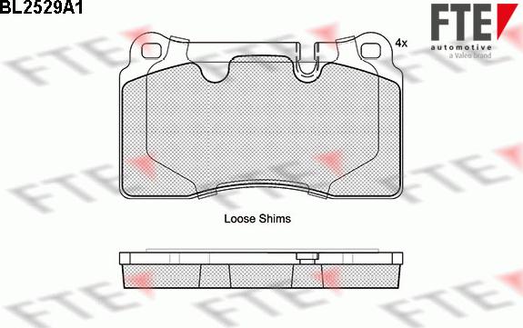 FTE BL2529A1 - Brake Pad Set, disc brake autospares.lv