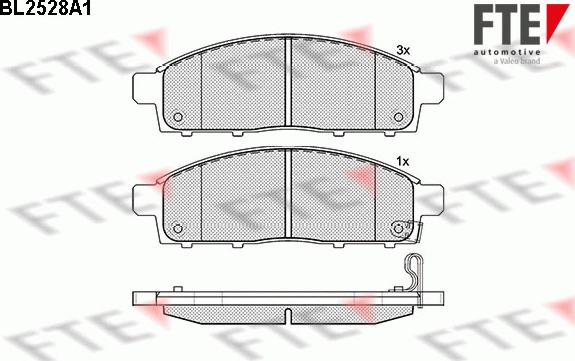 FTE BL2528A1 - Brake Pad Set, disc brake autospares.lv