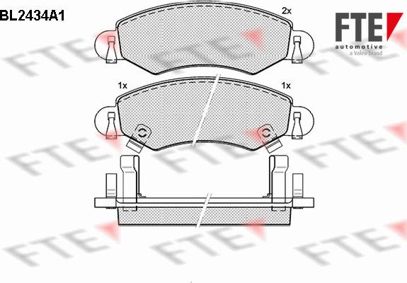 FTE BL2434A1 - Brake Pad Set, disc brake autospares.lv