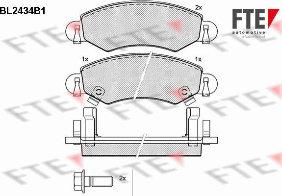 FTE BL2434B1 - Brake Pad Set, disc brake autospares.lv