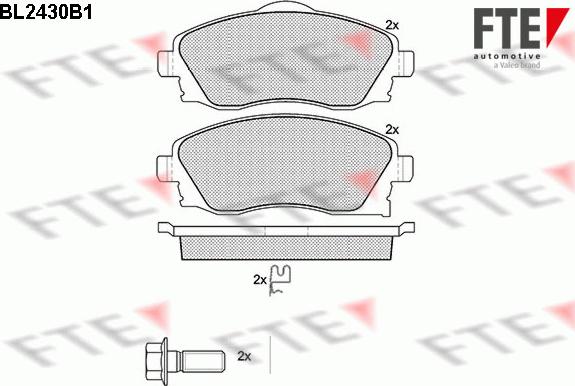 FTE BL2430B1 - Brake Pad Set, disc brake autospares.lv