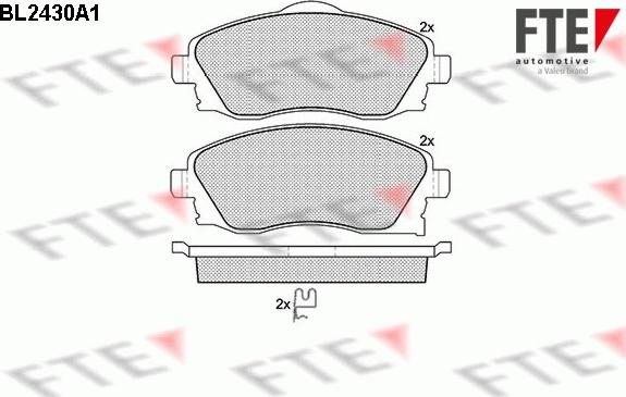 FTE 9010729 - Brake Pad Set, disc brake autospares.lv