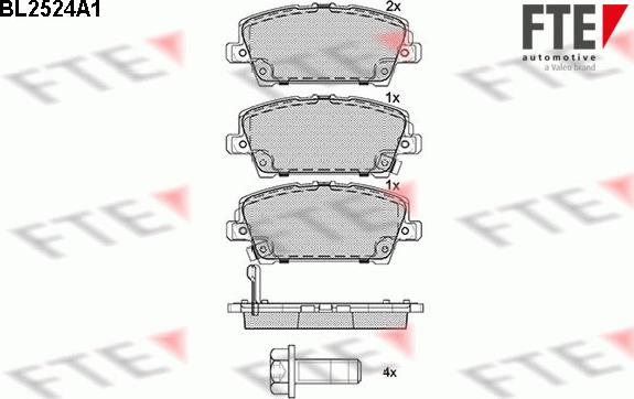FTE 9010779 - Brake Pad Set, disc brake autospares.lv