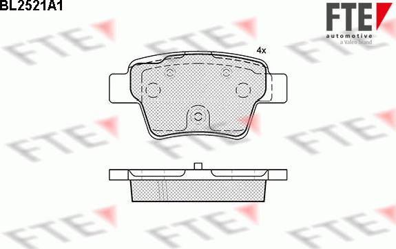 FTE 9010778 - Brake Pad Set, disc brake autospares.lv