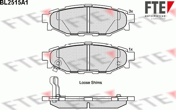 FTE BL2515A1 - Brake Pad Set, disc brake autospares.lv