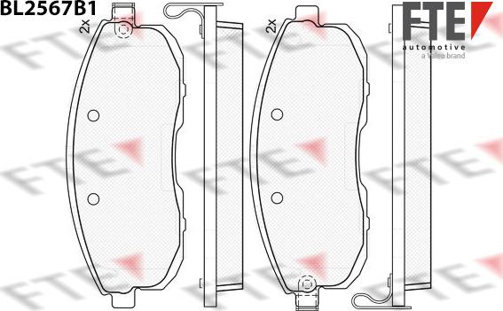 FTE BL2567B1 - Brake Pad Set, disc brake autospares.lv