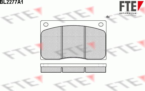 FTE 9011048 - Brake Pad Set, disc brake autospares.lv
