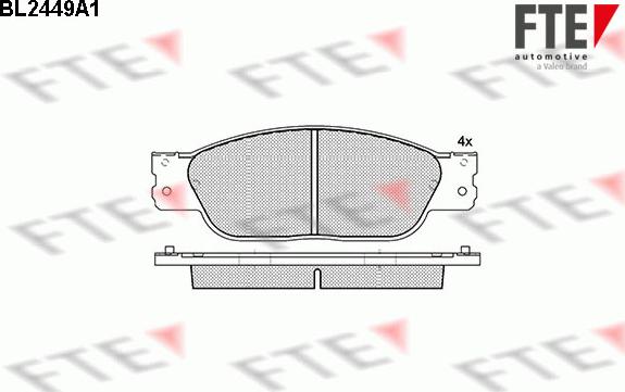 FTE BL2449A1 - Brake Pad Set, disc brake autospares.lv